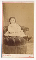 CDV - Portrait Louise DE BONNEGARDE Enfant - Photographe Malardot Metz- Photographie Ancienne - Personnes Identifiées