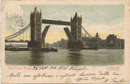 AC3191 London - River Thames - The Tower Bridge - Barche Boats Bateaux / Viaggiata 1903 - River Thames