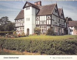 Postcard Coton Clanford Hall Nr Stafford Staffordshire My Ref B25913 - Autres & Non Classés