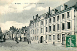 Bernay * La Rue D'alençon Et Le Collège Communal * école - Bernay