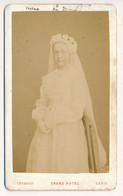 CDV - Portrait De Madame C. De Muyssart Communiante - Photographe Chambay Paris - Photographie Ancienne - Identifizierten Personen