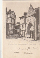 LUSIGNAN. - Portail Sud De L'Eglise Et Place Du Marché. Carte De 1901 - Lusignan