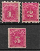 Cuba Mh * 1927 24 Euros Postage Due Set (1c Has A Light Stain Spot On Gum) - Impuestos