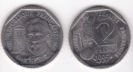2 Francs Louis Pasteur 1995, En Nickel - Herdenking