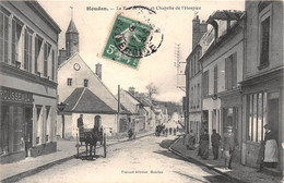 78-HOUDAN- LA RUE DE PARIS ET CHAPELLE DE L'HOSPICE - Houdan