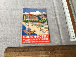 Bulfon - Hotels - Adesivi Di Alberghi
