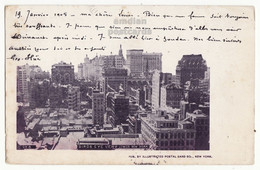 USA NYC, Early Birds Eye View Of Lower New York City Ca 1905 Vintage Panoramic Antique Postcard NY Illustrated Post Card - Panoramic Views