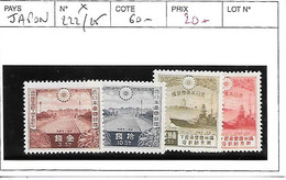 JAPON N° 222/25 * - Unused Stamps