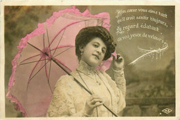 Mode * Femme Avec Ombrelle * Parapluie Umbrella * Carte Photo - Moda