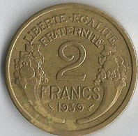 Pièce De Monnaie 2 Francs  Morlon 1939 - 2 Francs