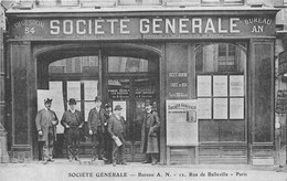PARIS-75020- SOCIETE GENERALE  BUREAU A .N 12 RUE DE BELLEVILLE - Paris (20)