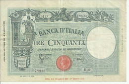 Z206 - 50 LIRE 8/10/1943 - 50 Lire