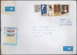 ISRAELE - ISRAEL - 2003 - 5 Stamps - Registered - Viaggiata Da Ramat HaSharon Per Brussels, Belgium - Cartas & Documentos