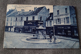 Etampes,1923,place Notre-Dame,commerces,belle Carte Postale Ancienne - Etampes