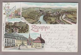 AK DE Sachsen Zschopau 1897-06-02  (Bahn-O Chemnitz-Annaberg) Zug #723 Litho Richard Gensel - Zschopau