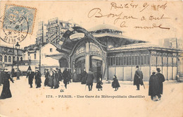 PARIS-75012-UNE GARE DU METROPOLITAIN ( BASTILLE ) - Arrondissement: 12