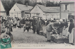 C. P. A. : 28 : JOUY : Un Coin Du Marché, Animé, Timbre En 1909, SUPERBE - Jouy