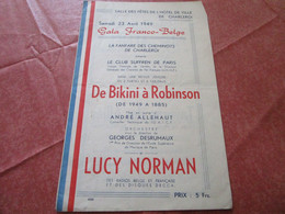 GALA FRANCO-BELGE à La Salle Des Fêtes De L'Hotel De Ville (8 Pages) - Charleroi