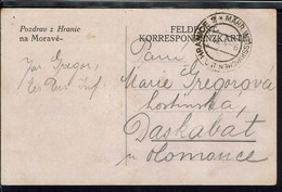 Tchécoslovaquie 1914 "Pozdrav Z Hranic Na Morave-" Fedpost Korrespondenzkarte Pour Daskabat - - ...-1918 Préphilatélie