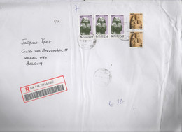 EGITTO - EGYPTE - Egypt - 2006 - 3 X 5 + 2 X 25 - Registered - Big Envelope -Viaggiata Da Alexandria Per Ukkel,Bruxelles - Cartas