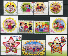 Korea 2021. Children At Play - We Are Happy (I) (MNH OG) Set Of 11 Stamps - Korea, North