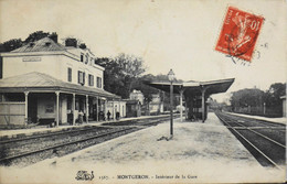 CPA. - [91] Essonne > MONTGERON - Intérieur De La Gare - Ecrite Et Datée 1908 - TBE - Montgeron