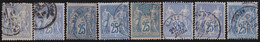 France   .    Y&T   .   78  8x   .     O      .   Oblitéré - 1876-1898 Sage (Type II)