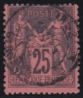 France   .    Y&T   .      91    .     O      .   Oblitéré - 1876-1898 Sage (Type II)