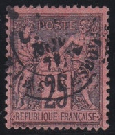 France   .    Y&T   .      91    .     O      .   Oblitéré - 1876-1898 Sage (Tipo II)