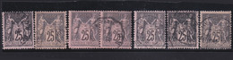 France   .    Y&T   .      97  7x    .     O      .   Oblitéré - 1876-1898 Sage (Type II)
