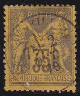 France   .    Y&T   .      93  (2 Scans)      .     O      .   Oblitéré - 1876-1898 Sage (Tipo II)