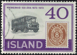 Islande 1973 Oblitéré Used Centenaire Du Timbre Et Véhicule Postal Y&T IS 429 SU - Used Stamps