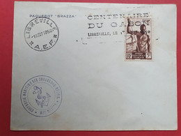 A.E.F. - Oblitération Mécanique De Libreville Sur Enveloppe Du Paquebot Brazza En 1950 - N 32 - Covers & Documents