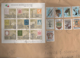 ITALIA - ITALY - ITALIE - 2022 - BF 2 Esposizione Internazionale Di Filatelia, A Roma + 10 Stamps - Piego Di Libri Racco - 2021-...: Poststempel