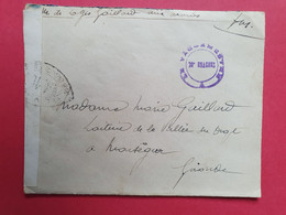 Cachet De Vaguemestre Sur Enveloppe En Fm Pour Monségur En Juillet 1940 Avec Contrôle Postal - N 43 - 2. Weltkrieg 1939-1945