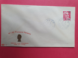 Enveloppe FDC En 1954 - Gandon Surchargé - N 44 - 1950-1959