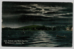 Lake Grove By Moonlight, Auburn, Maine  E610 - Auburn