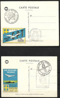 France  Vignette Club Philatélique Toulonnais,2 Différentes Sur Carte Postale Fête Du Timbre 1962 - Toulon - Briefmarkenmessen