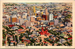 Oklahoma Tulsa Aerial View 1941 Curteich - Tulsa