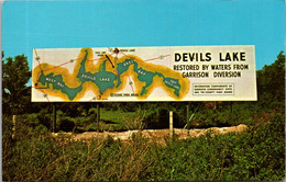 North Dakota Devils Lake Roadside Billboard Sign - Altri & Non Classificati