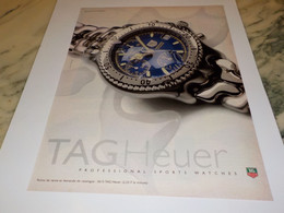 ANCIENNE PUBLICITE PROFESSIONNAL SPORT MONTRE TAG HEUER 1997 - Other & Unclassified