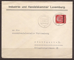 LUXEMBOURG / GERMANY. 1940. COMMERCIAL COVER. HINDENBERG OVERPRINT. INDUSTRIE UND HANDELSKAMMER - 1940-1944 Deutsche Besatzung