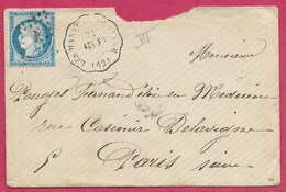 Puy De Dome-Enveloppe-Yvert N°60C-Convoyeur Station LES MARTRES DE VEYRE - 1849-1876: Classic Period