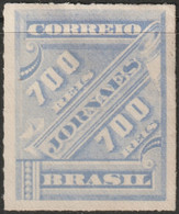 Brazil 1889 Sc P17a Bresil Yt Journaux 17 Newspaper MNG(*) Ultramarine - Unused Stamps