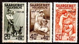 Sarre-115- Original Values Issued In 1927.(+) Hinged - Quality In Your Opinion. - Andere & Zonder Classificatie