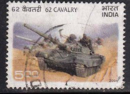 India Used 2006, 62nd Cavalry, Tank On Deseart, Militaria, Defence,     (sample Image) - Used Stamps
