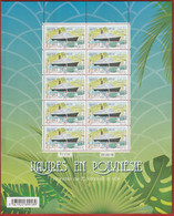 Polynésie Française / Tahiti - Planche De 10 Timbres Neufs à 40 F / 22-03-2016 / Navires En Polynésie - Neufs