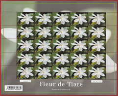 Polynésie Française / Tahiti - Planche De 25 Timbres Neufs à 2 F / 28-01-2014 / Fleurs De Tiare - Neufs