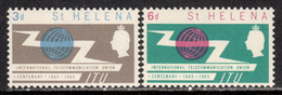 Saint Helena 1965 Mi# 167-168 ** MNH - ITU Centenary - Sainte-Hélène