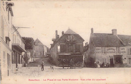 CPA - 02 - BEAURIEUX - La Place Et La Rue Porte Madame - Vue Prise Du Couchant - Commerce - Animation - Broger PARIS - Autres & Non Classés